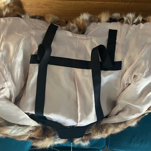 RARE Za DIG & VOLTAIRE Liam Deluxe Real Fox Fur Patchwork Jacket In Beige - Picture 6 of 9